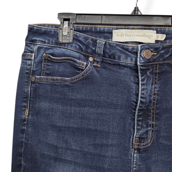 Soft Surroundings Skinny Ankle Jeans Womens 14 Petite Ultimate Denim High Rise - Picture 3 of 8